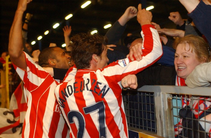 THE SECOND DIVISION PLAY-OFFS AT CARDIFF.....CARDIFF V STOKE CITY.....